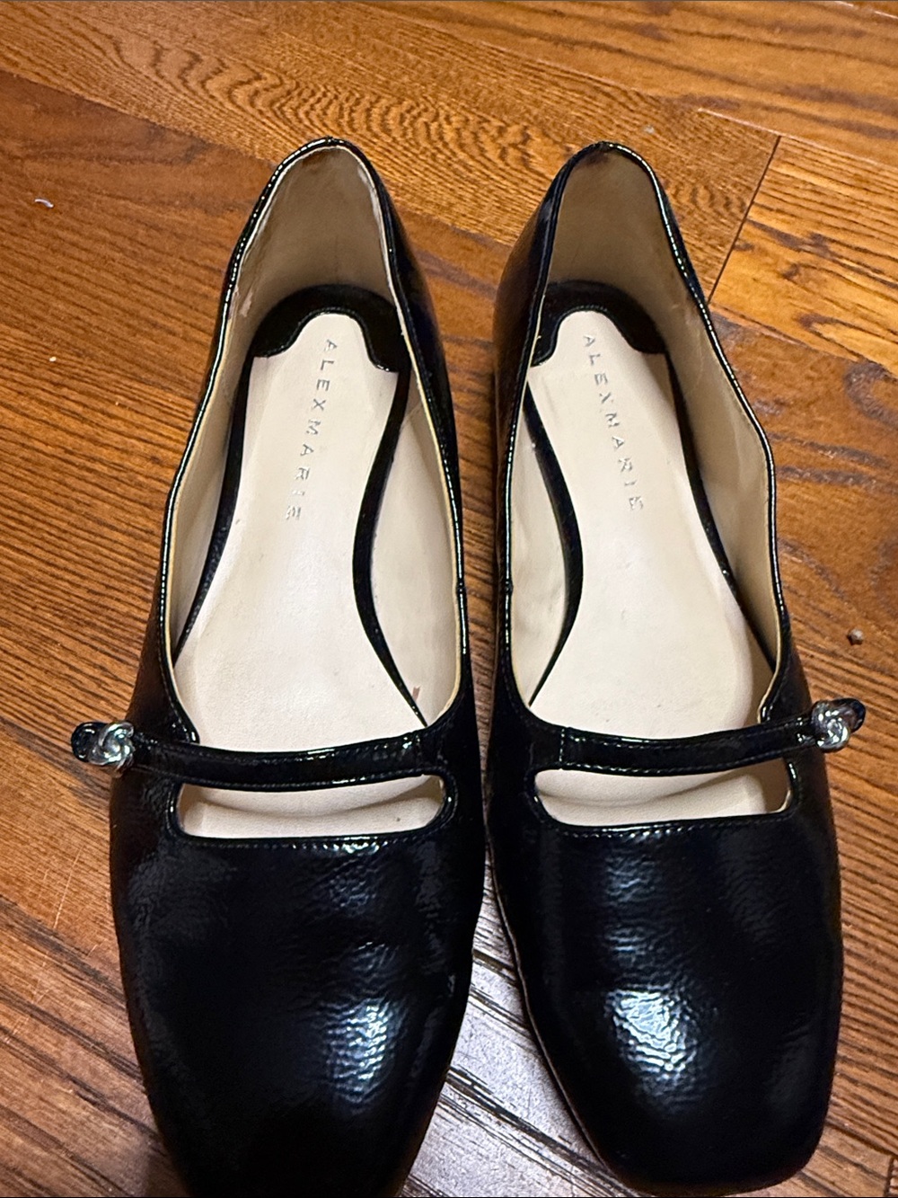 Alex Marie Black Patent Mary Jane Ballet Flats